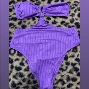 Vibrant Purple One-Shoulder Swimsuit